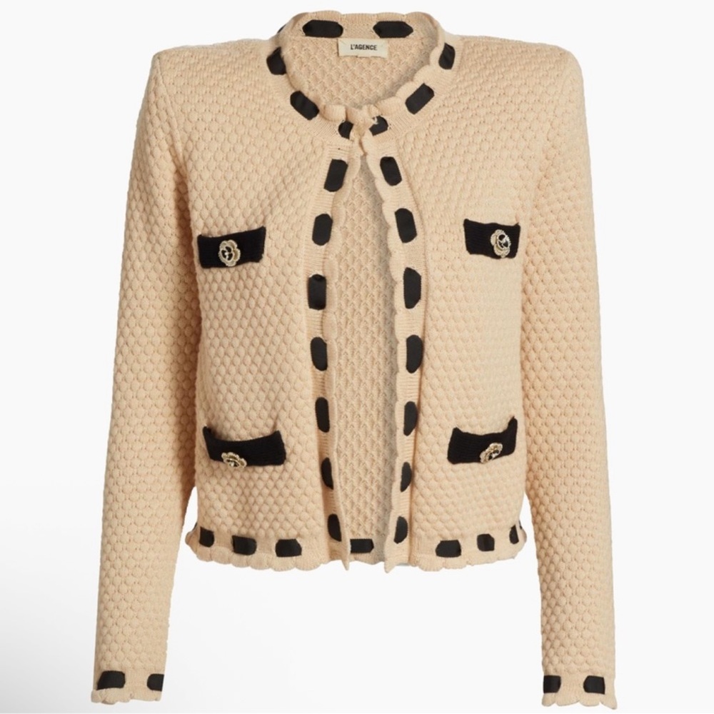 L'Agence Astor Beige Cardigan NWOT